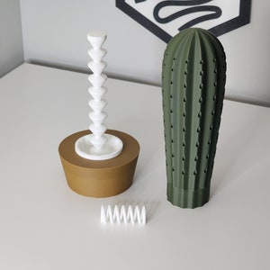 3D Printed Cactus Toothpick Dispenser House Plant Cacti HousePlant Hold 117 Round Tooth Picks For People Who Can't Keep Plants Alive Decor Cactus Only