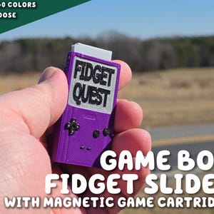 Game Console Fidget Slider | Retro Gaming-Inspired Magnetic Haptic Fidgets with Swappable Cartridge for Stress Relief & Fun Toy Boy Pocket