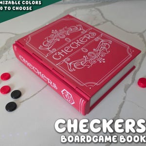 Juego de damas / PlayBook'd Estantería personalizable Decoración Viaje Compacto Tablero Novedad ForgeCore