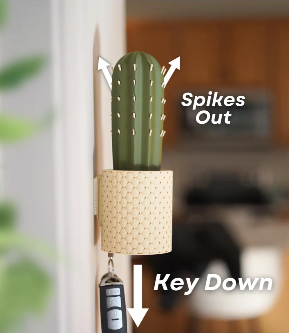 Cactikeys Cactus Key Hook | Blooming Flower Wall Mounted Key Cactikeys Cactus Key Hook | Blooming Flower Wall Mounted Key