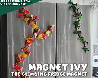 Magnetivy: Engelse Ivy-koelkastmagneet met scharnierende stelen | ForgeCore Home Kitchen Koelkast Decor Klimop Klimopblad Magneten Magnetisch
