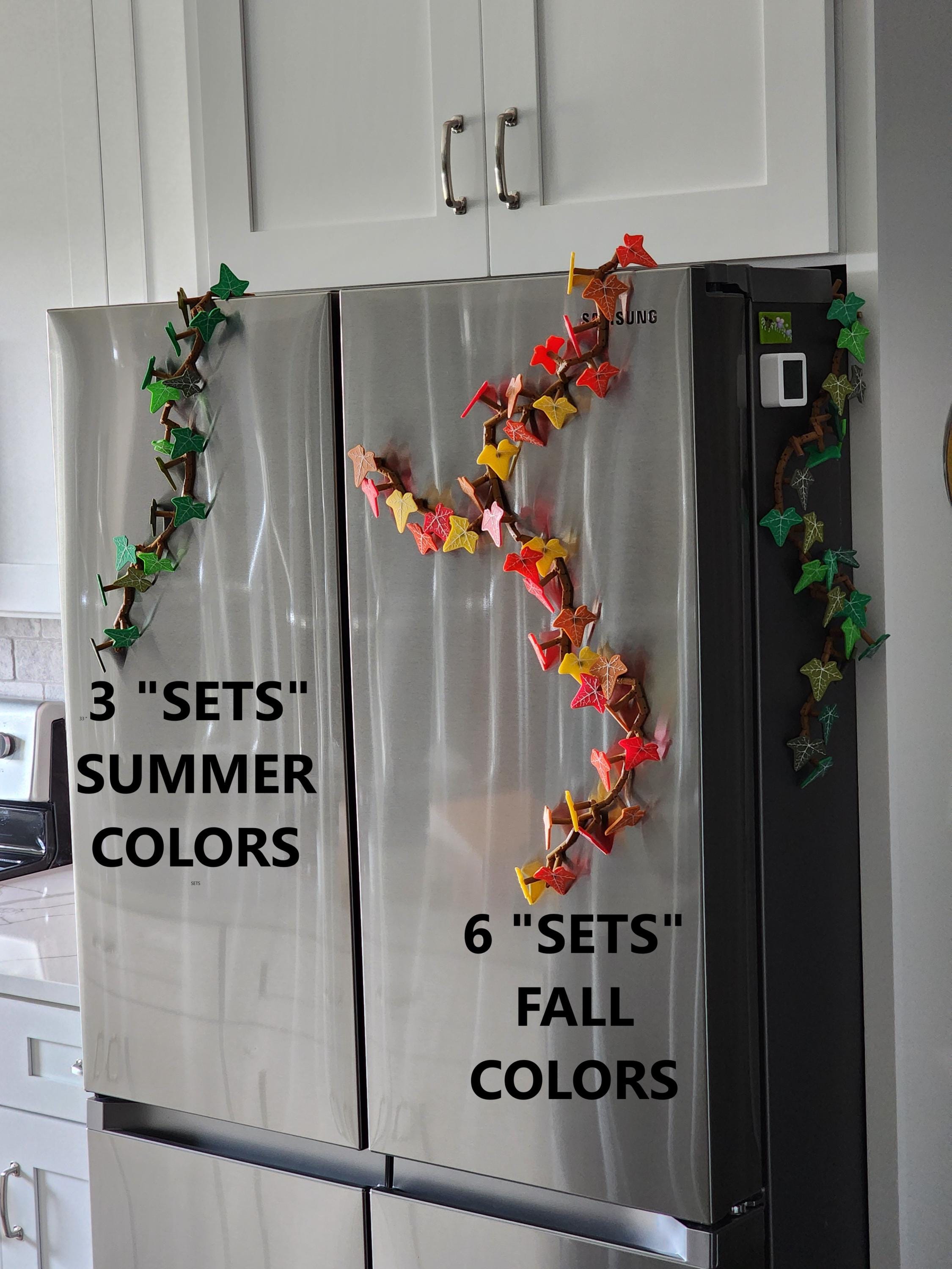Magnetivy - English Ivy Fridge Magnet with Articulating Stems | ForgeCore Home Kitchen Refrigerator Decor Ivy Vine Leaf Magnets Magnetic