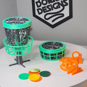 Disco de golf de escritorio / Juegos deportivos con cubículo de escritorio impresos en 3D ForgeCore Frisbee plegable Golf Instagram Tiktok imagen 5