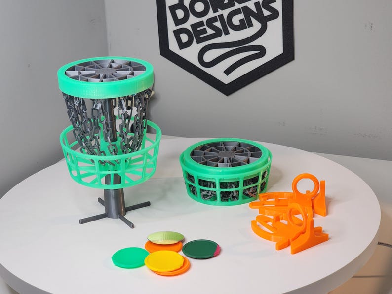 Disco de golf de escritorio / Juegos deportivos con cubículo de escritorio impresos en 3D ForgeCore Frisbee plegable Golf Instagram Tiktok imagen 5