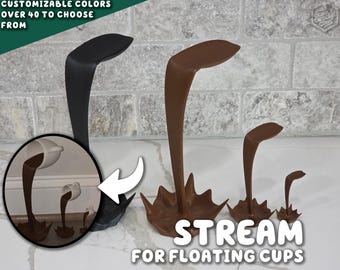 Magic Floating Spilling Liquid Stream to Attach Your Own Cup | Coffee Tea Spill Home Decor Kitchen Decoration Splash Decor