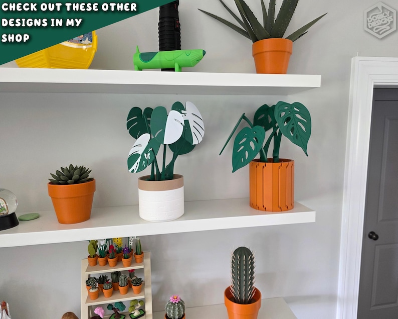 3D Printed String Of Pearls Plant | Articulating Fake HousePlant For People Who Can't Keep House Plants Alive Decor Expandable & Spinny Pot image 11