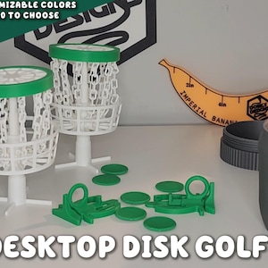 Disco de golf de escritorio / Juegos deportivos con cubículo de escritorio impresos en 3D ForgeCore Frisbee plegable Golf Instagram Tiktok imagen 1