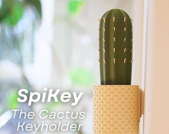 Cactikeys Cactus Key Hook | Blooming Flower Wall Mounted Key