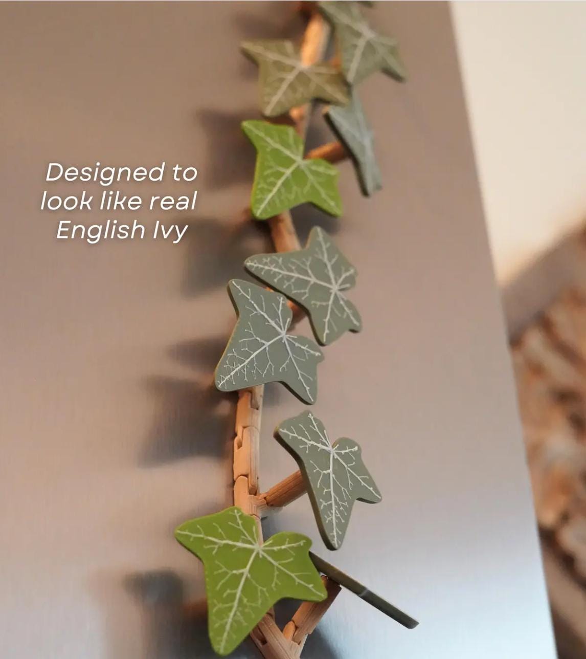 Magnetivy - English Ivy Fridge Magnet with Articulating Stems | ForgeCore Home Kitchen Refrigerator Decor Ivy Vine Leaf Magnets Magnetic