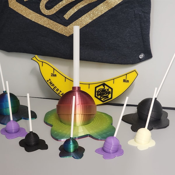 Oversized Melting Lollipop modern pop art sculpture unique decor baby shower gift