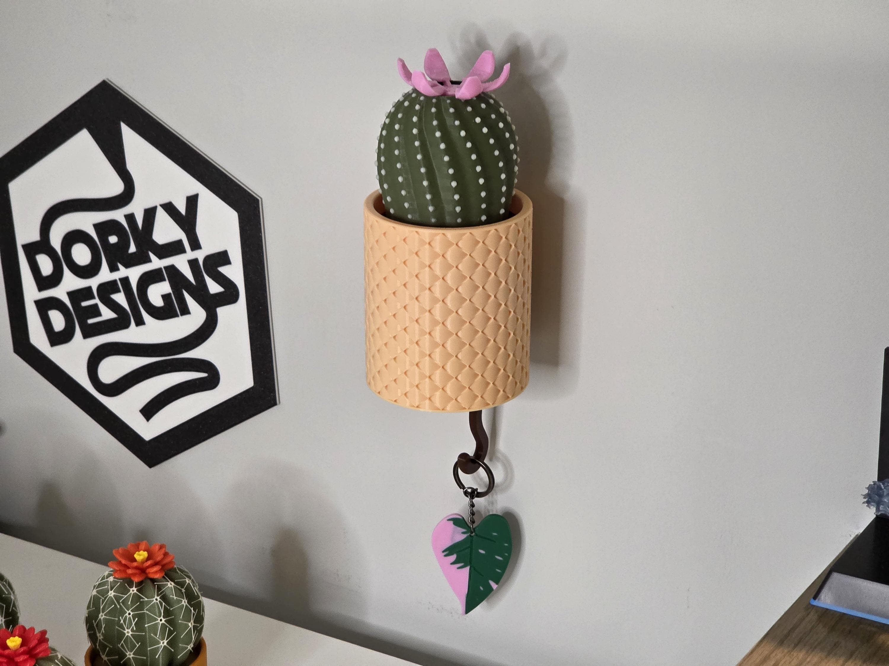 Cactikeys Cactus Key Hook | Blooming Flower Wall Mounted Key