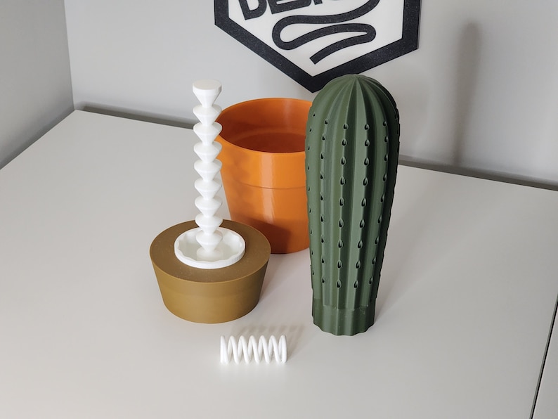 3D Printed Cactus Toothpick Dispenser House Plant Cacti HousePlant Hold 117 Round Tooth Picks For People Who Can't Keep Plants Alive Decor Cactus & Pot