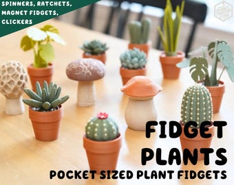 Fidget Clicky Toy w Mechanical Switches | Clicky Cacti Pocket Plants ForgeCore Home Desk Table Decor Office Gift Torch Ball Cactus Cluster