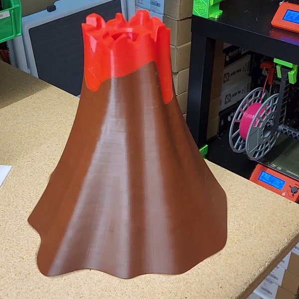 Reusable Erupting Volcano Sculpture Up to 10-Inch Baking Soda Vinegar Science Fair Center School Class Teacher Research Project Model Win