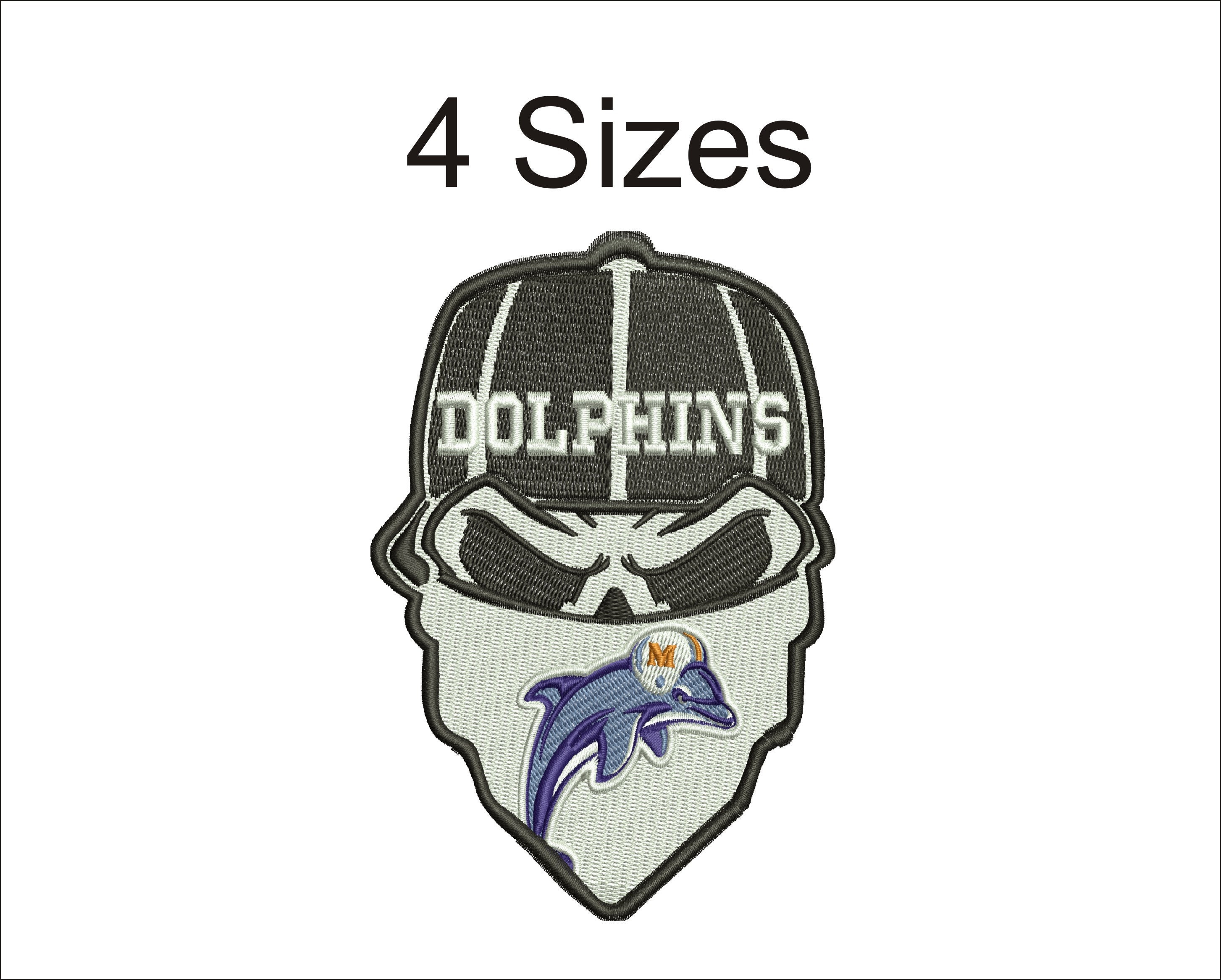 Miami dolphin skull embroidery design for embroidery machine  etsy Miami dolphin skull embroidery design for embroidery machine  etsy