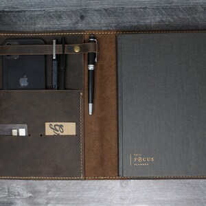 Full Focus Planner Leather Cover, FFP Cover, Full Focus Planner Folio, Leather Folio, Leather Cover for Full Focus Planner