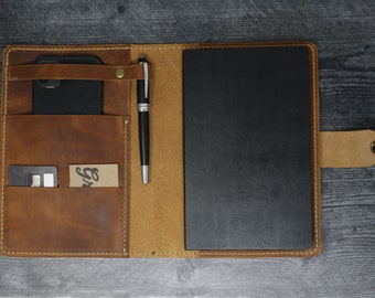 Personalized Leather Journal, Notebook Cover, Diary, Hardcover Journal, Hawthorne Folio