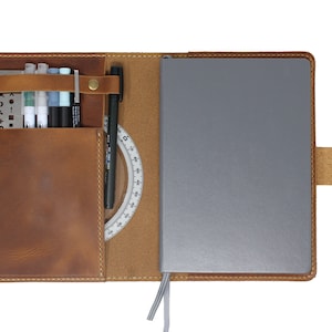 Bullet Journal Lederen Cover, A5 Lederen Cover, Gepersonaliseerde Bullet Journal Organizer, Lederen Cover voor Leuchtturm1917