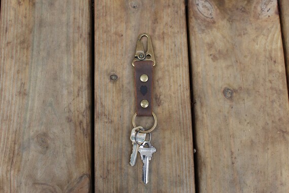 Leather Keychain, Leather Key Chain, Leather Key Fob, Keychain