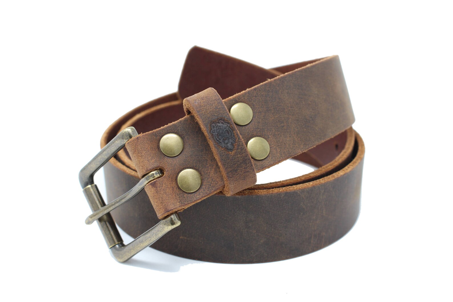 mens tooled leather belt