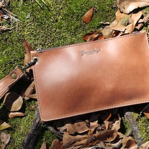 De Jane Wristlet - Lederen Wristlet, Lederen Clutch, Leder Clutch Bag, Clutch Bag, Clutch Portemonnee, Handgemaakt in Alabama