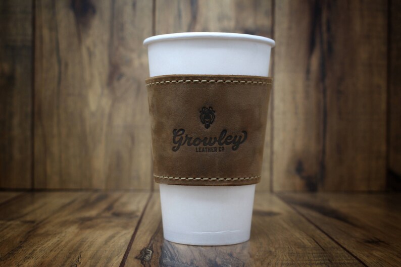 Personalized Coffee Sleeve Coffee Sleeve Reusable Leather Etsy