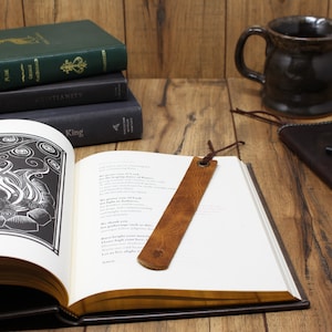 Leather Bookmark Personalized, Custom Leather Bookmark, Leather Bookmarks