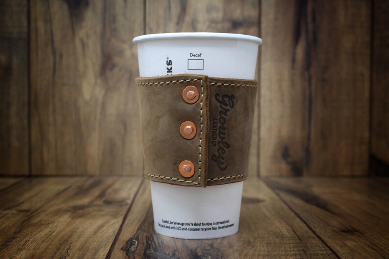 Personalized Coffee Sleeve Coffee Sleeve Reusable Leather Etsy