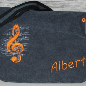 Music bag music school bag embroidered image 1