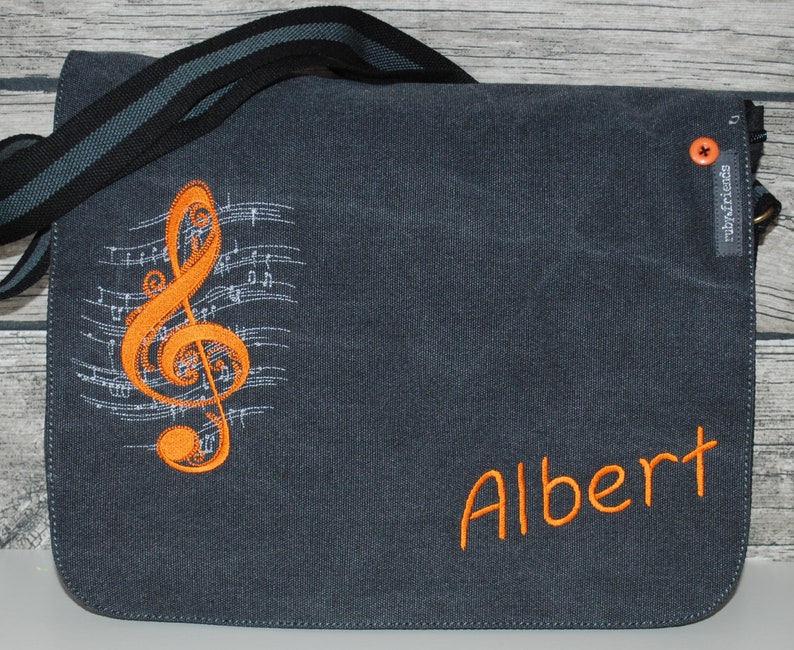 Music bag music school bag embroidered image 1