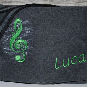 Music bag music school bag embroidered image 5