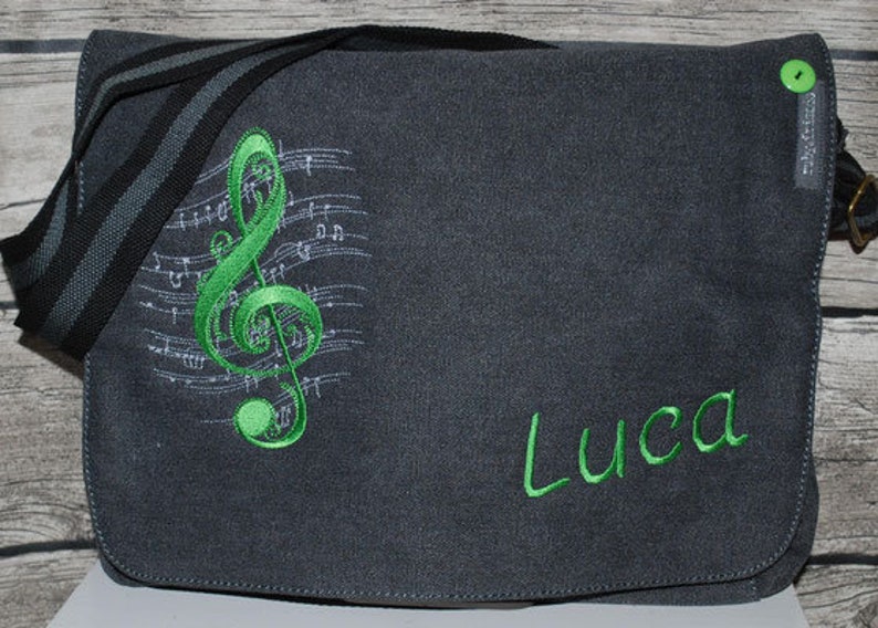 Music bag music school bag embroidered image 5