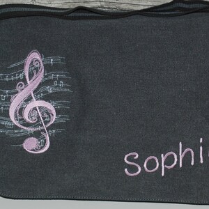 Music bag music school bag embroidered image 2