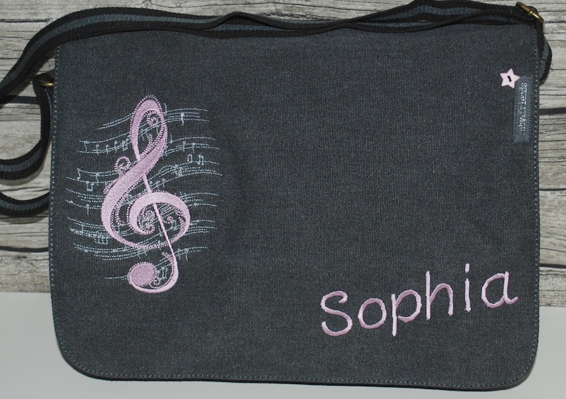 Music bag music school bag embroidered image 2