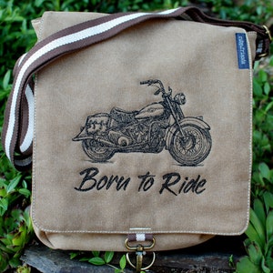 Biker bag - shoulder bag for biker motorcycle embroidered