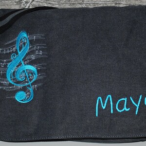 Music bag music school bag embroidered image 4