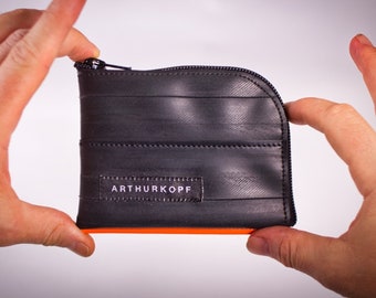 Wallet made from a bicycle tube