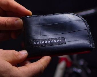 Wallet made from a bicycle tube