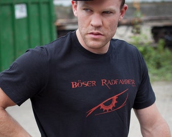 Shirt: Böser Radfahrer! Zeige, wie Du fährst!