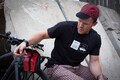 Bicycle bag made from a bicycle tube and tarpaulin