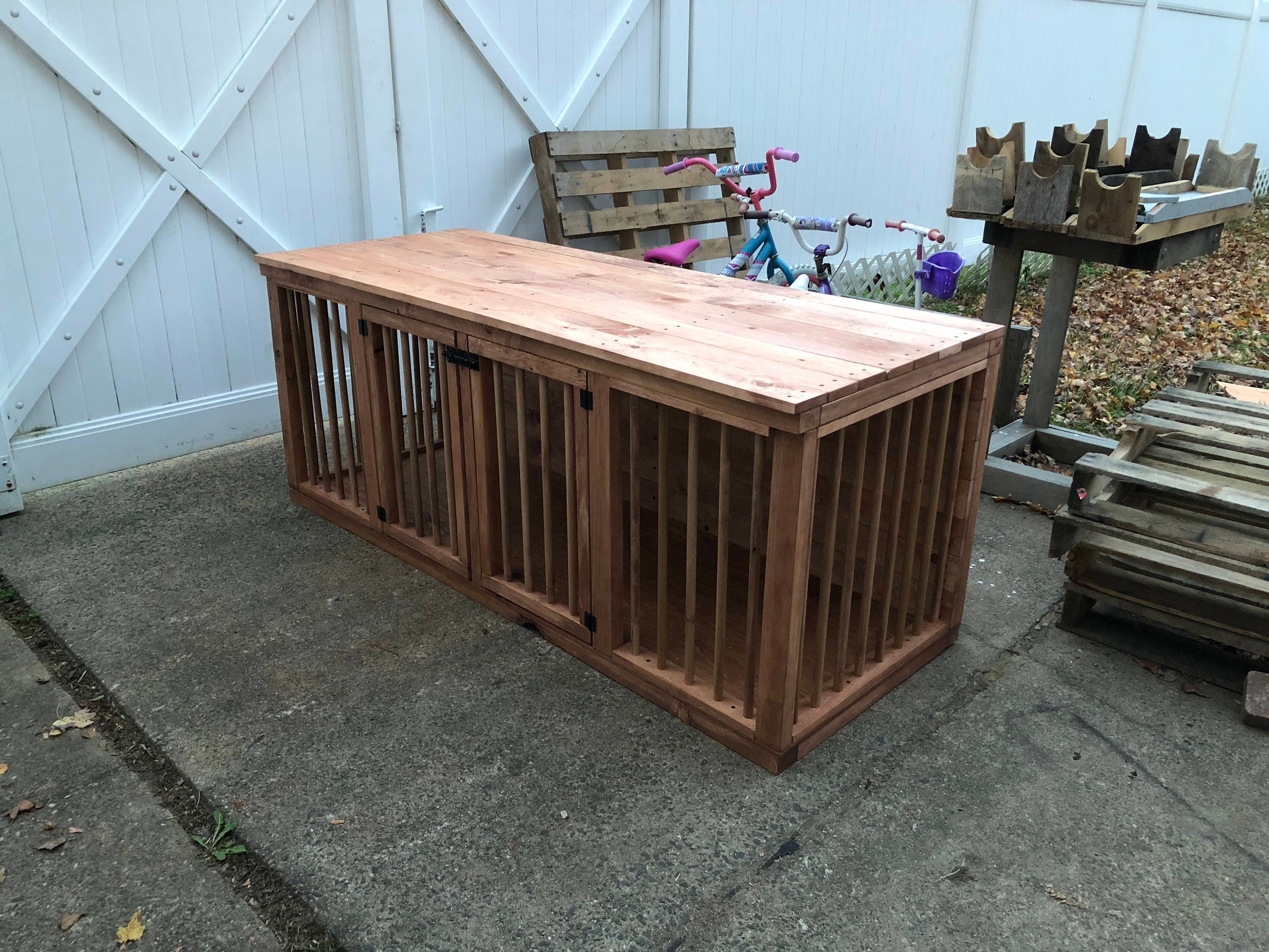 Dog Crate Kennel Tables Pantries Buffet Servers Etsy