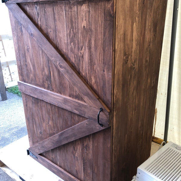 Pickup Only* Rustic Saddle Cabinet - Not Shippable