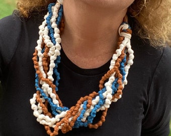 Infinity Scarf Necklace – Soft, hypoallergenic, Multi-Strand, Fabric Accessory – Unique Gift Idea, fashion trend