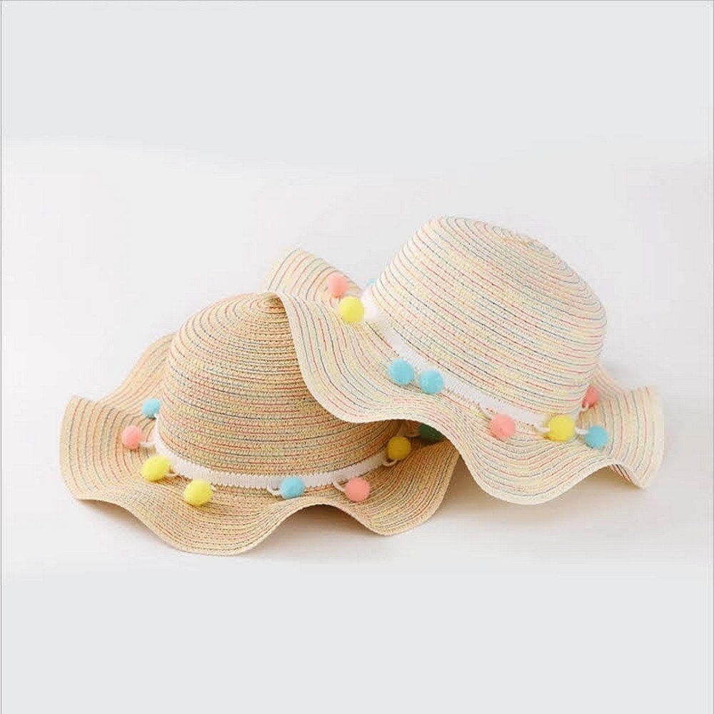 Kids Straw Hat Toddler Sun Hat Baby girl straw hat Baby Sun Etsy
