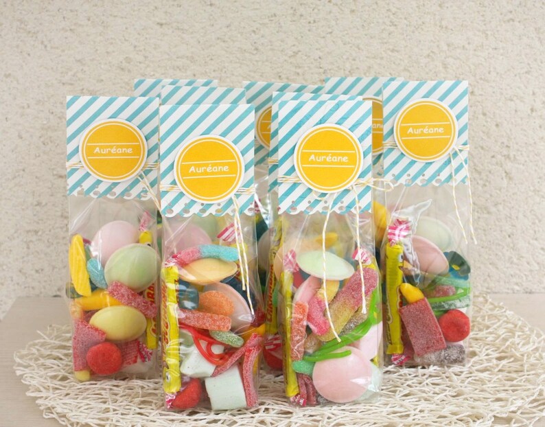 Lot de 25 Sachets transparents pour biscuits ou bonbons Etsy