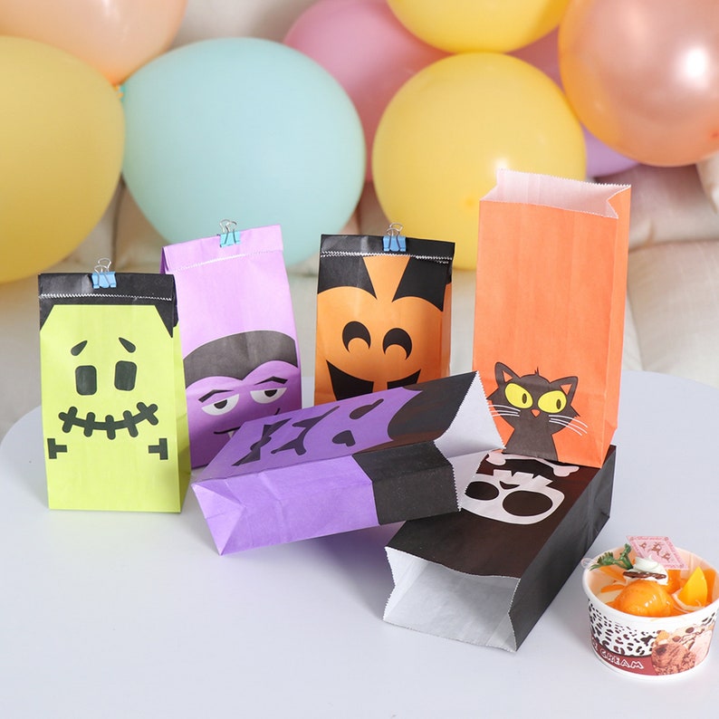 Sachets pour bonbons d'Halloween Sacs en papier motifs Etsy