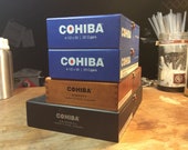 Empty Cigar Boxes, Wood Box,Cohiba Cigars, DIY Project, Cigar Box, Handmade, Mens Valet, Upcycled, Storage