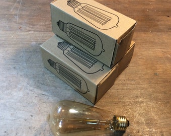 40/60 Watt Edison Bulb 3 Pack,E26/E27,Industrial Lighting,Squirrel Cage Filament,Urban Industrial Style Lighting, DIY, Lamp Parts