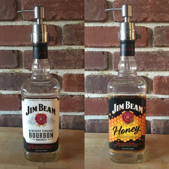 Jim Beam Upcycled Handmade Bourbon Liquor Bottle Soap Etsy