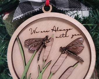 Memorial Ornament,In Memory Ornament,Dragonfly Ornament,Custom Ornament,Christmas Ornaments,Remembrance Ornaments,In Memory Ornament